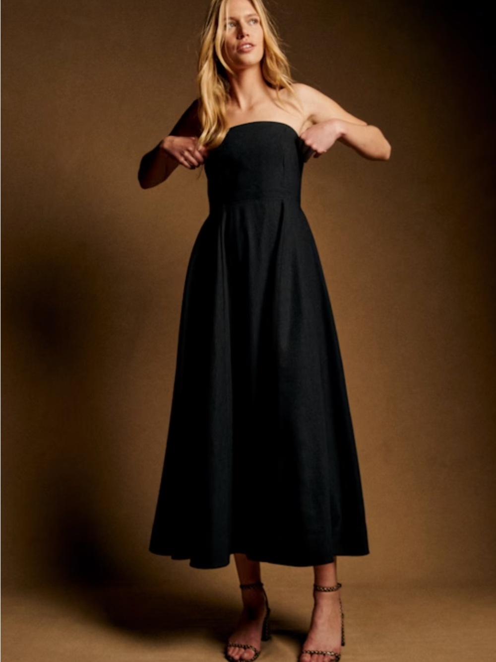 NWT Sézane Soleane Dress in Black Side 4/36